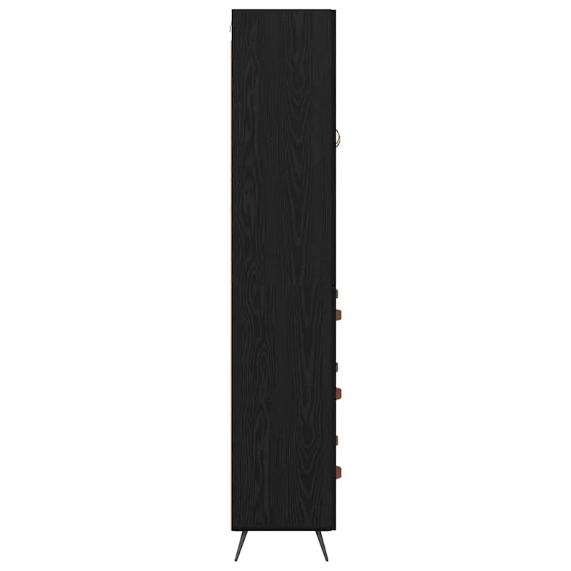 Aukštas spintelė su stalčių Juodas ąžuolas 69,5 x 34 x 180 cm