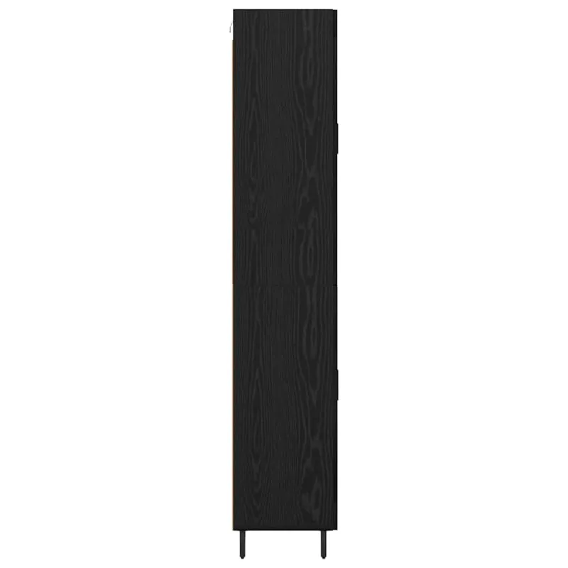 Aukštas spintelė 2 pcs Juodas ąžuolas 69,5 x 34 x 180 cm