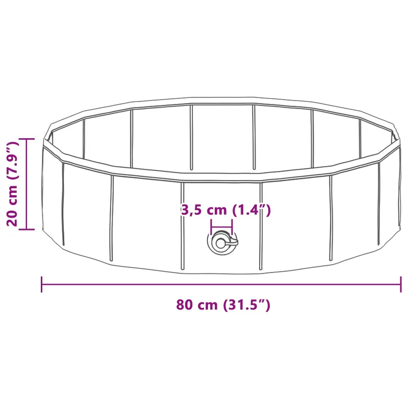 Vaikų plaukimo baseinas Mėlyna Ø 80 x 20 cm