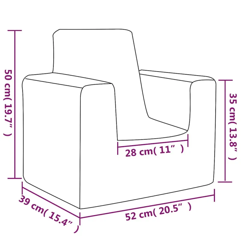 Vaikiška sofa, šviesiai pilkos spalvos, minkštas pliušas