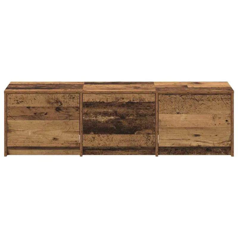 TV spintelė su LED su stalčių Senas medis 140 x 34 x 40 cm