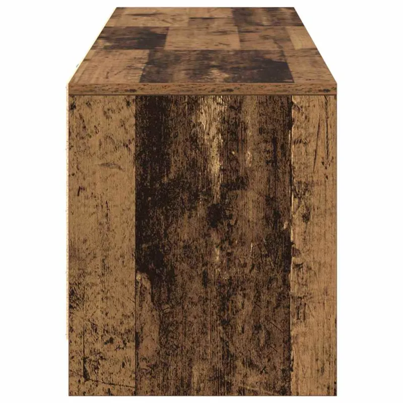TV spintelė su LED su stalčių Senas medis 140 x 34 x 40 cm