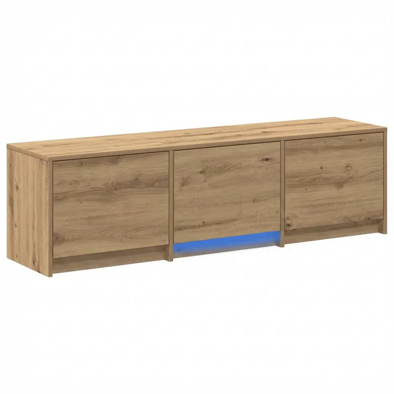TV spintelė su LED su stalčių Meistrų ąžuolas 140 x 34 x 40 cm