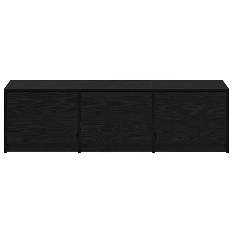 TV spintelė su LED su stalčių Juodas Ąžuolas 140 x 34 x 40 cm