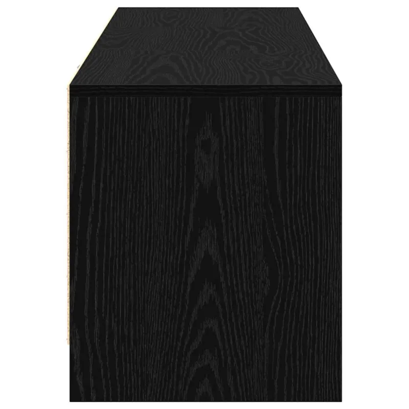 TV spintelė su LED su stalčių Juodas Ąžuolas 140 x 34 x 40 cm