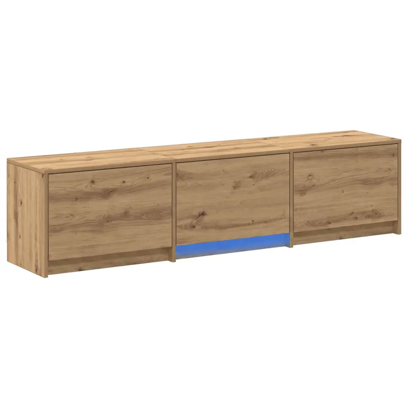 TV spintelė su LED su stalčių Meistrų ąžuolas 165 x 34 x 40 cm