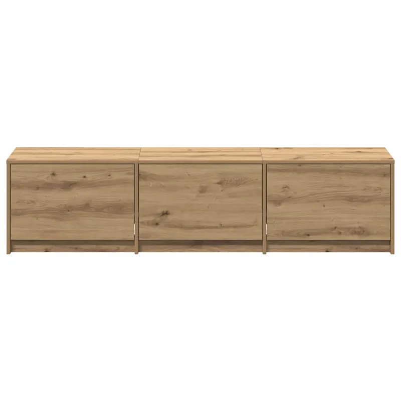 TV spintelė su LED su stalčių Meistrų ąžuolas 165 x 34 x 40 cm