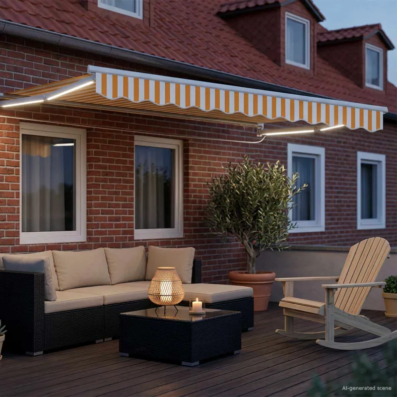 Rankinė ištraukiama markizė su LED 3,5 x 2,5 m