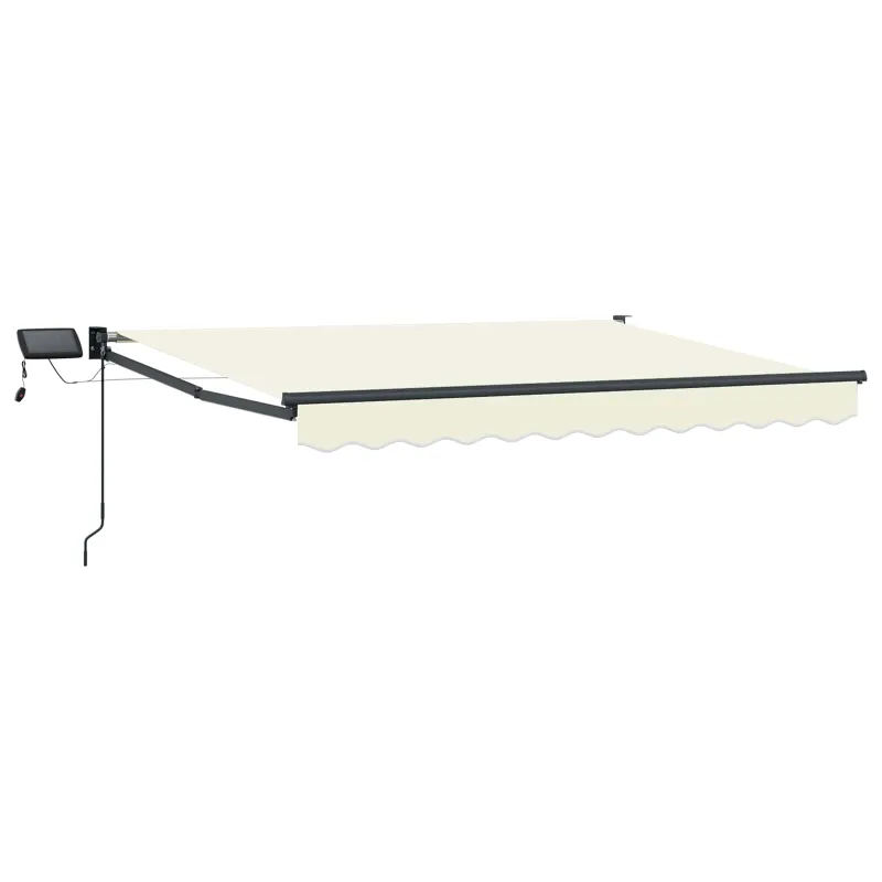 Rankinė ištraukiama markizė su LED Kremo ir antracito 3 x 2,5 m