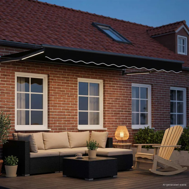 Rankinė ištraukiama markizė su LED 3 x 2,5 m