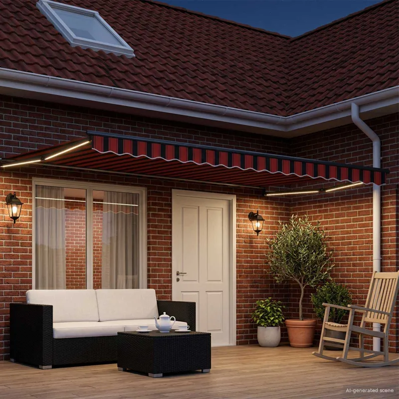 Rankinė ištraukiama markizė su LED 4 × 3 m