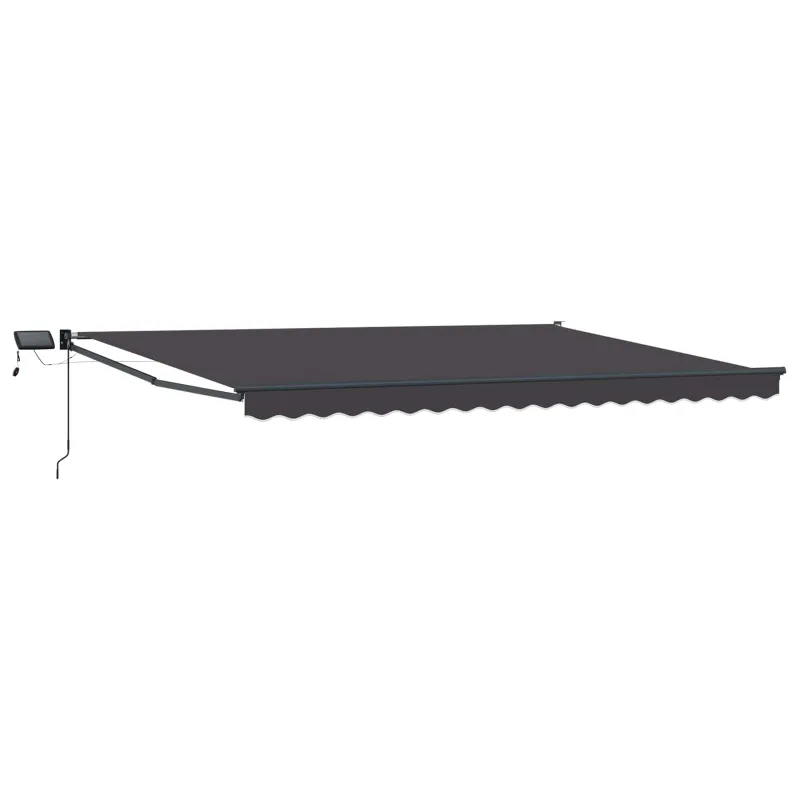 Rankinė ištraukiama markizė su LED Antracitas 5 x 3 m