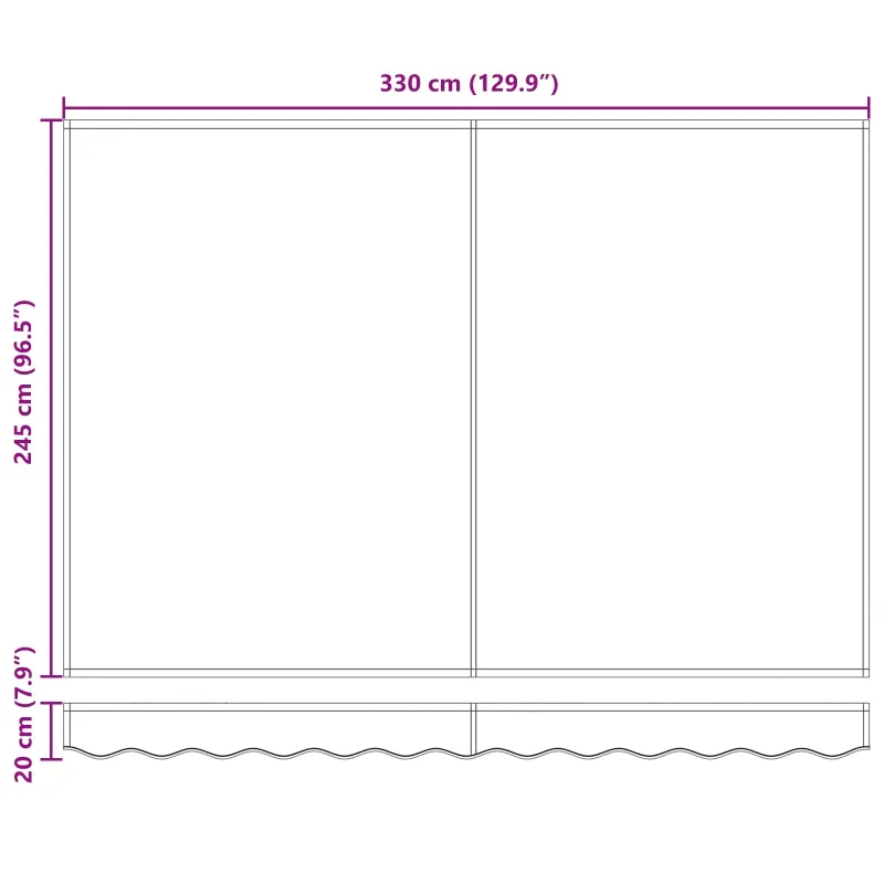 Rankinė sulankstoma markizė Antracito ir baltos 3,5 x 2,5 m