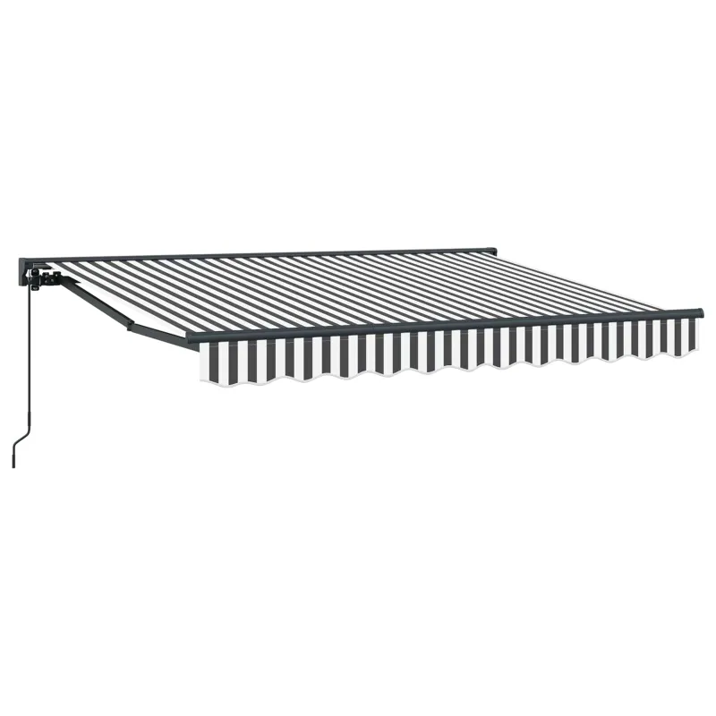 Rankinė sulankstoma markizė Antracito ir baltos 2,5 x 2 m