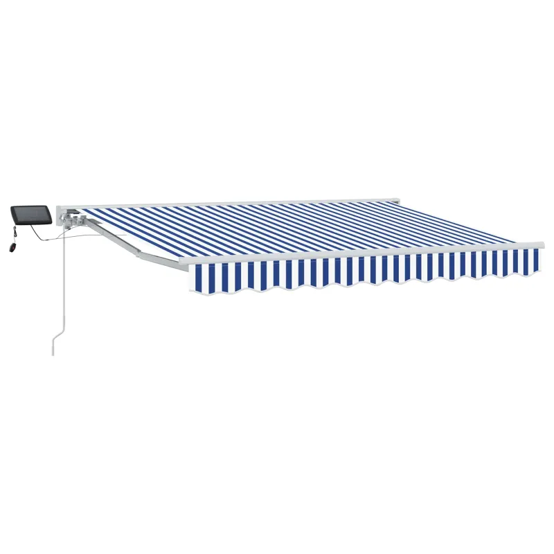 Rankinis markizės rėmas su LED Mėlyna ir balta 3,5 x 2 m