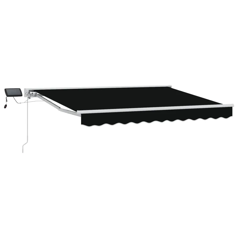 Rankinis markizės rėmas su LED Juoda ir Balta 3 x 2,5 m
