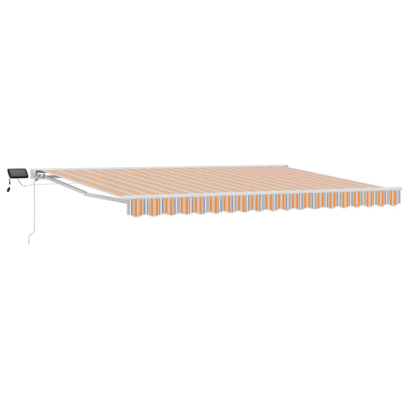 Rankinis markizės rėmas su LED Mėlyna, Oranžinė, Balta 4 × 3 m
