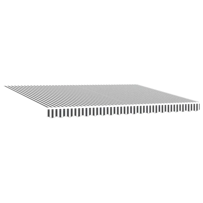 Rankinis markizės rėmas su LED Antracito ir baltos 5 × 3,5 m