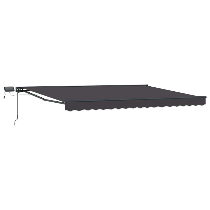 Rankinis markizės rėmas su LED Antracitas 4 × 3 m