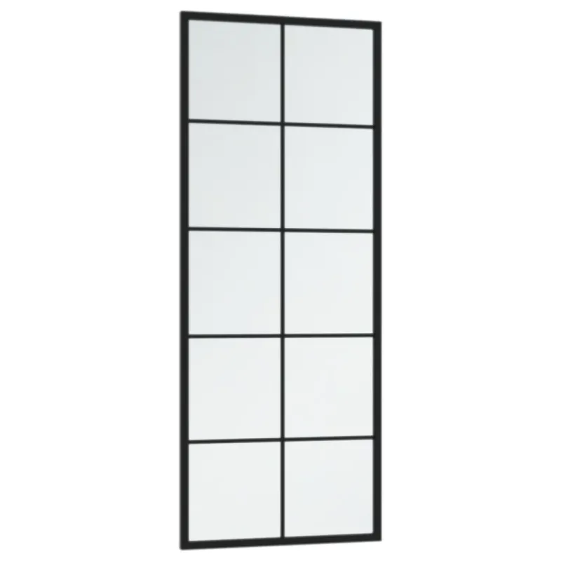 Sieninis veidrodis, juodos spalvos, 100x40cm, metalas
