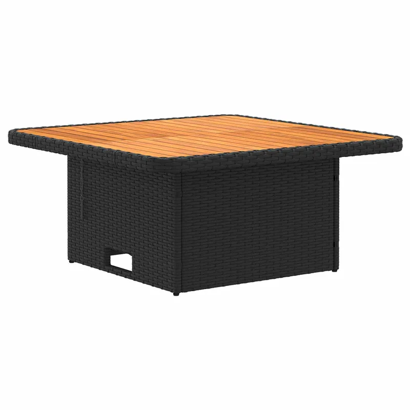 Baldų komplektai su pagalve 7 pcs Juoda PE ratanas