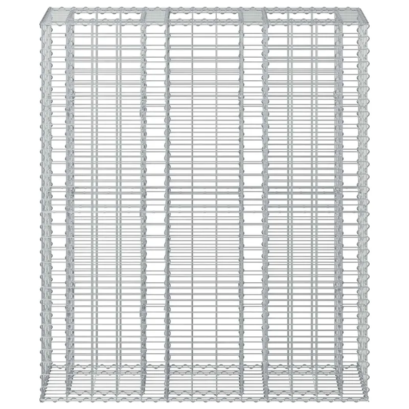 Gabioninė pakelta lova 2 pcs Sidabro 130 x 50 x 150 cm