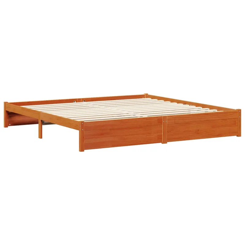 Lovos rėmas Vaško ruda 200 x 200 cm Kietas pušies medis