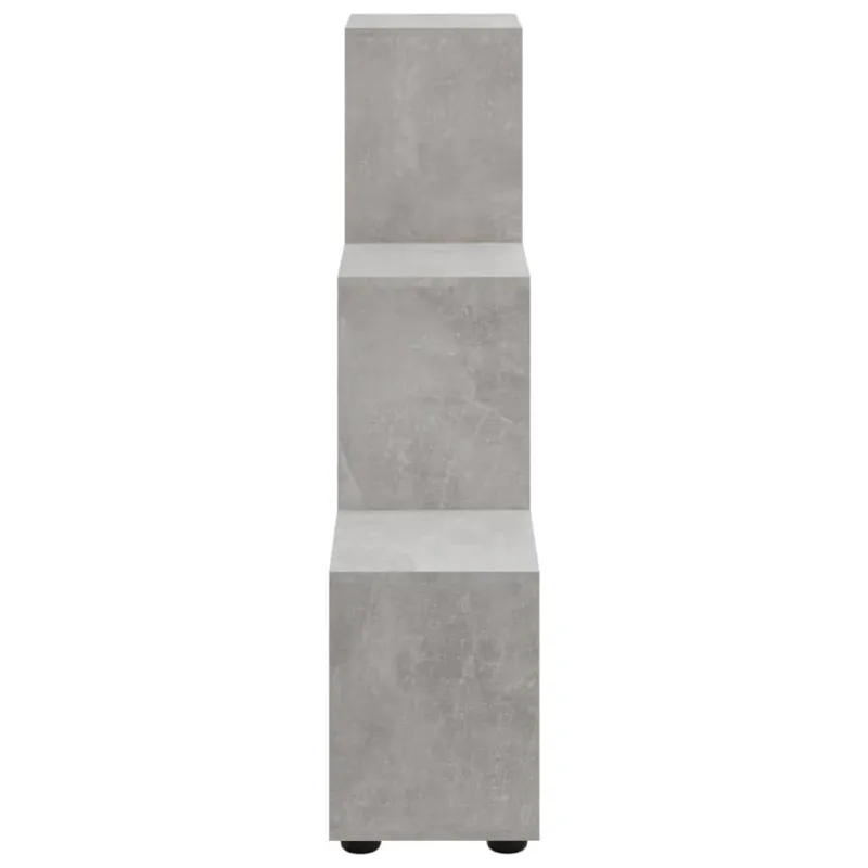 Knygų lentyna, betono, 107cm, apdirbta mediena, laiptų dizaino