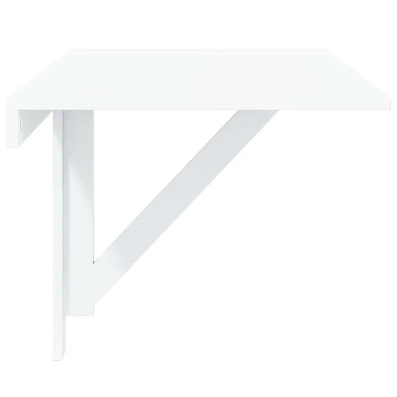 Sulankstomas sieninis staliukas, baltas, 100x60x56cm, mediena