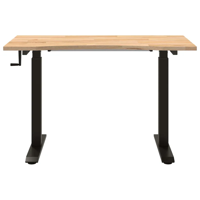 Stalas Juoda ir natūrali 120 x 60 cm Kietas ąžuolo medis