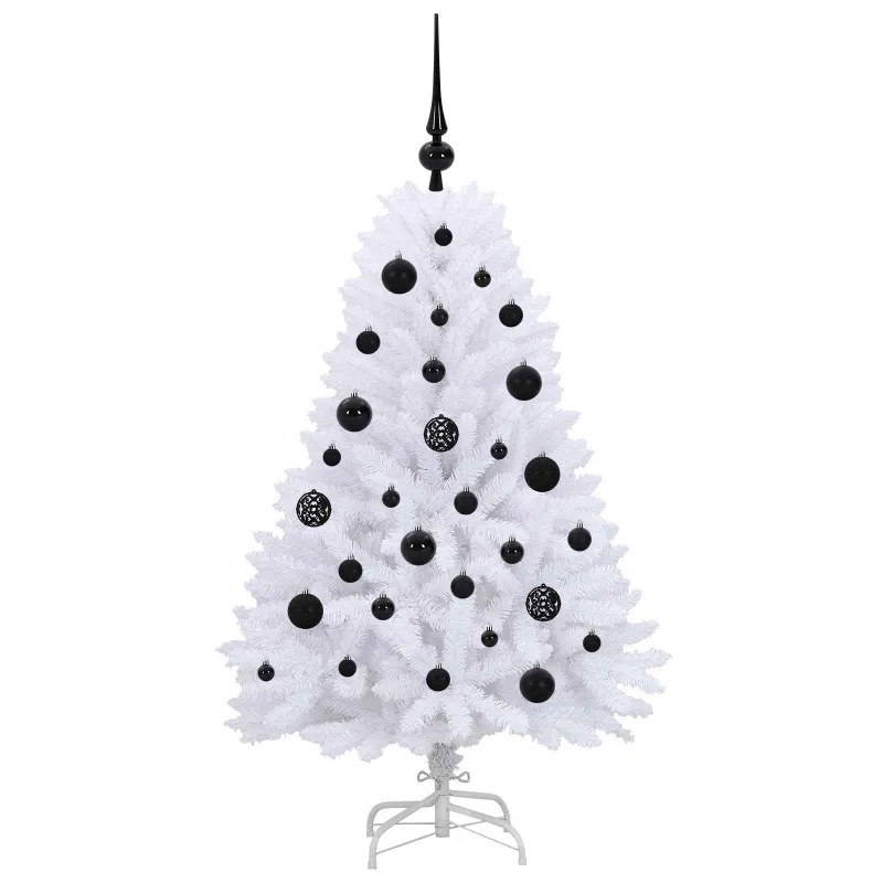 Dirbtinė Sulankstoma Kalėdų Eglutė Balta 120 cm PVC ir plienas