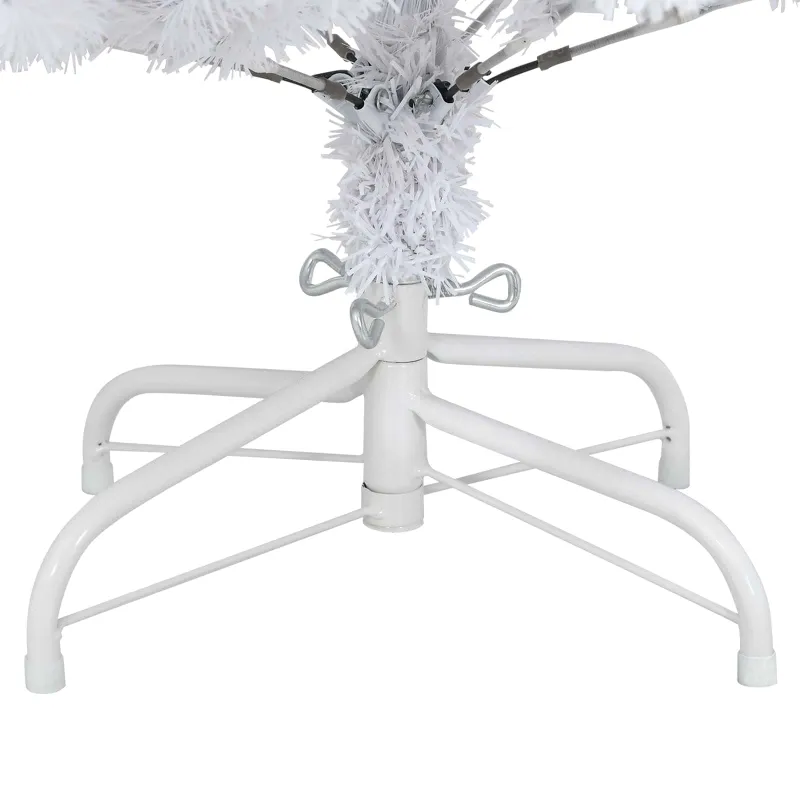 Dirbtinė Sulankstoma Kalėdų Eglutė Balta 150 cm PVC ir plienas