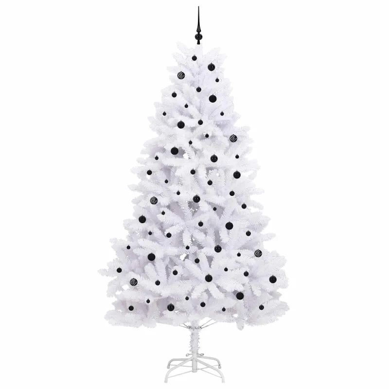 Dirbtinė Sulankstoma Kalėdų Eglutė Balta 270 cm PVC ir Plienas