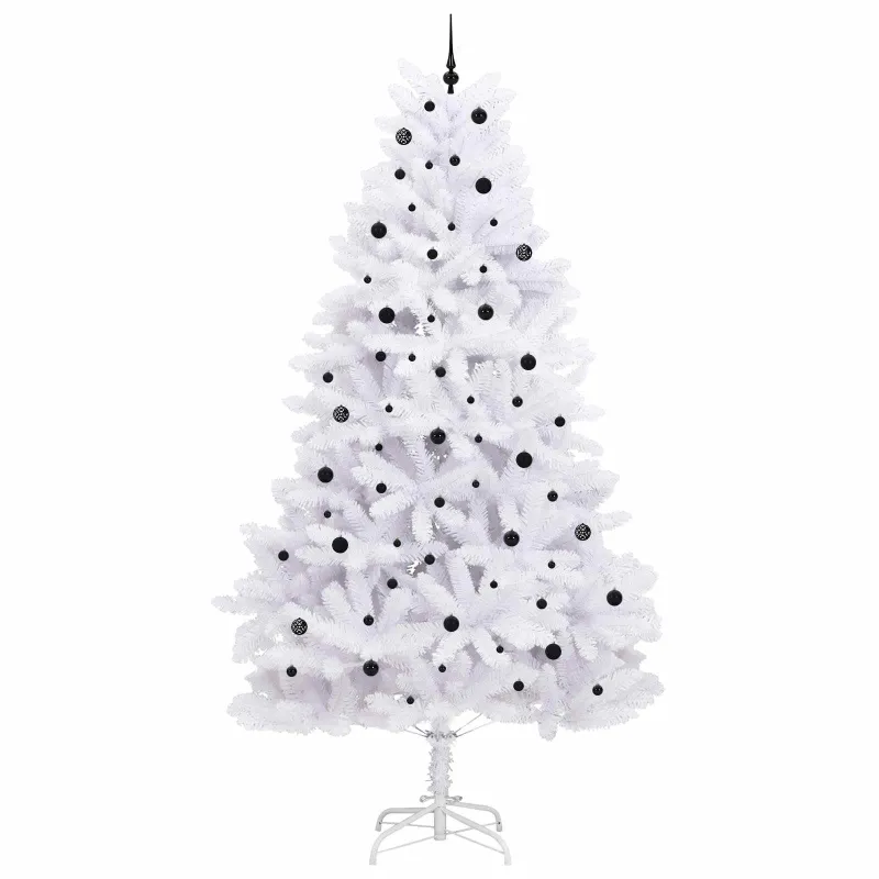 Dirbtinė Sulankstoma Kalėdų Eglutė Balta 300 cm PVC ir Plienas