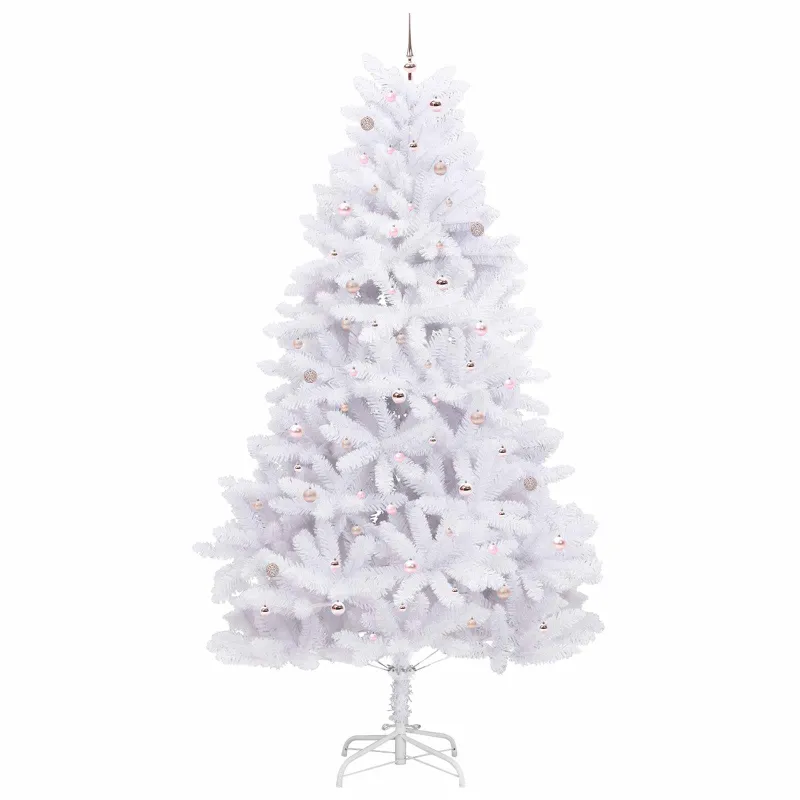 Dirbtinė Sulankstoma Kalėdų Eglutė Balta 300 cm PVC ir Plienas
