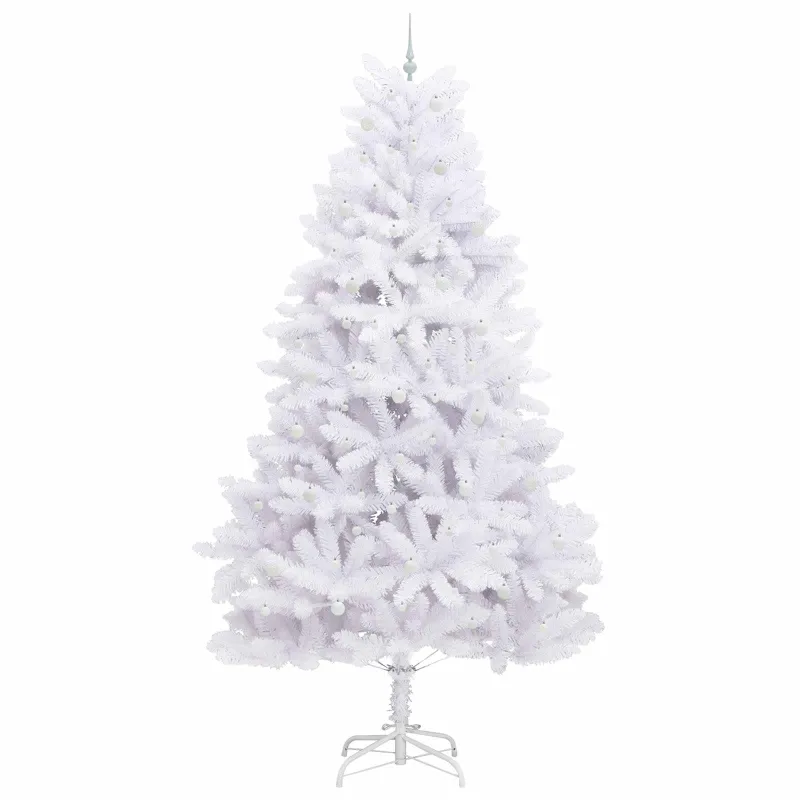 Dirbtinė Sulankstoma Kalėdų Eglutė Balta 300 cm PVC ir Plienas