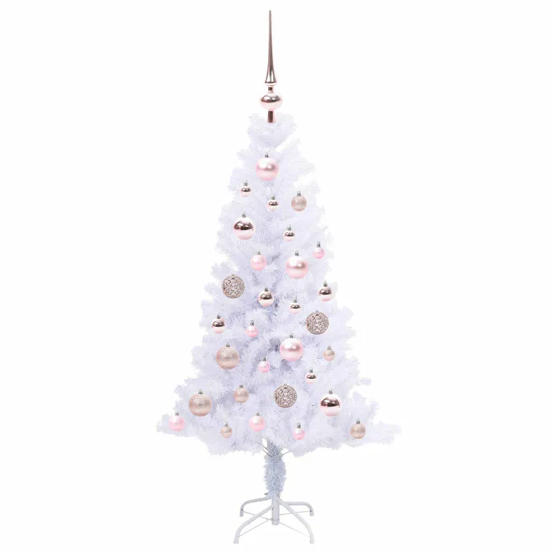 Dirbtinė Kalėdų eglutė su 150 LED Balta 120 cm PVC ir plienas