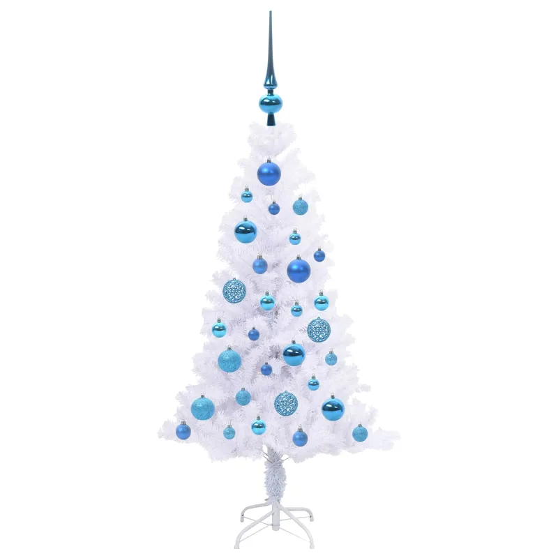 Dirbtinė Kalėdų eglutė su 150 LED Balta 120 cm PVC ir plienas