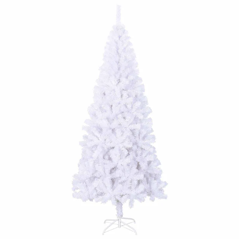 Dirbtinė Kalėdų eglutė su 300 LED Balta 240 cm PVC ir Plienas