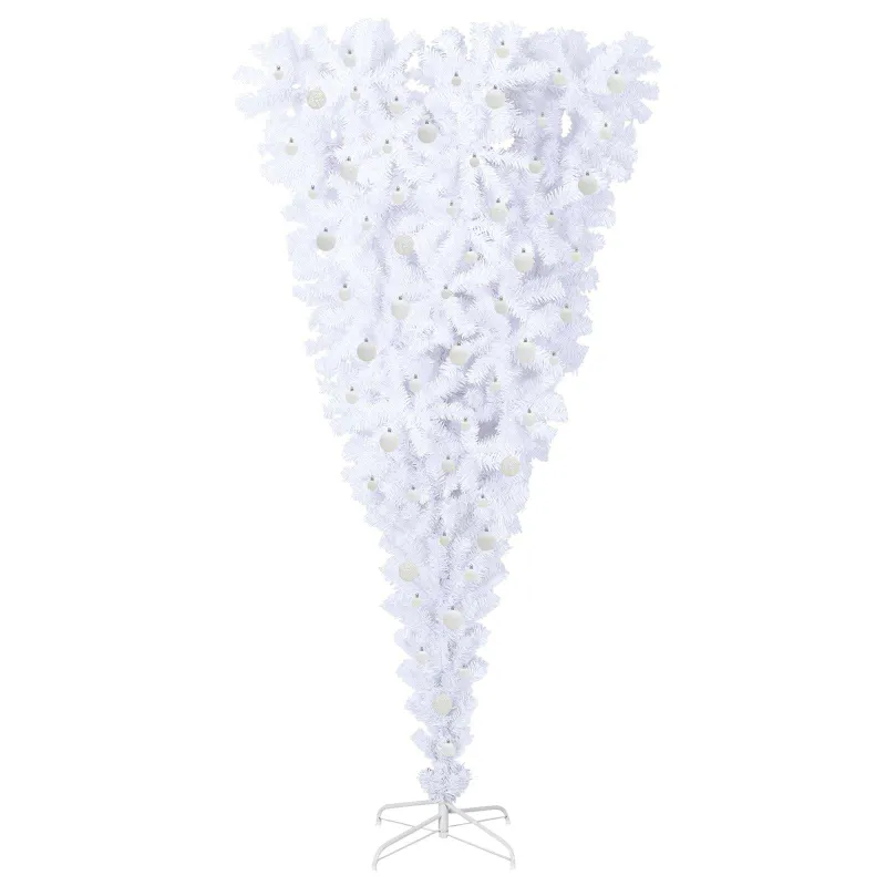 Dirbtinė Kalėdų eglutė su 300 LED Balta 240 cm PVC ir plienas