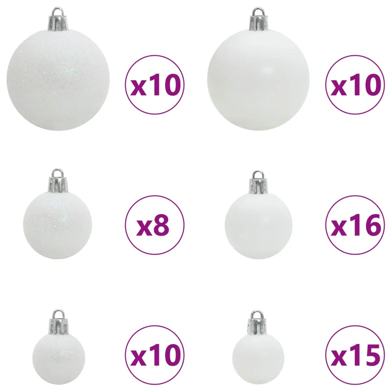 Dirbtinė Kalėdų eglutė su 300 LED Balta 240 cm PVC ir plienas