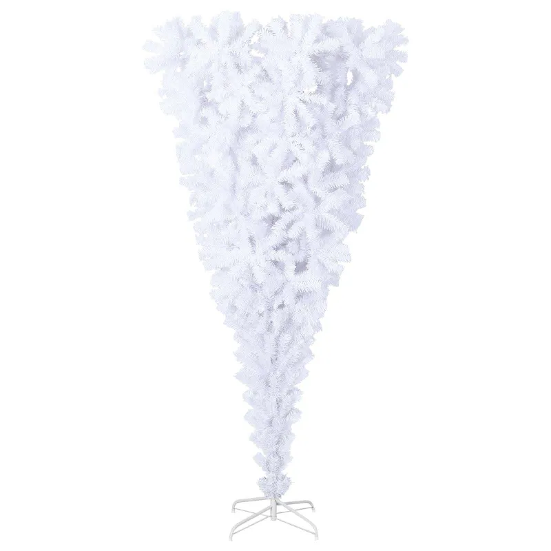 Dirbtinė Kalėdų eglutė su 300 LED Balta 240 cm PVC ir plienas