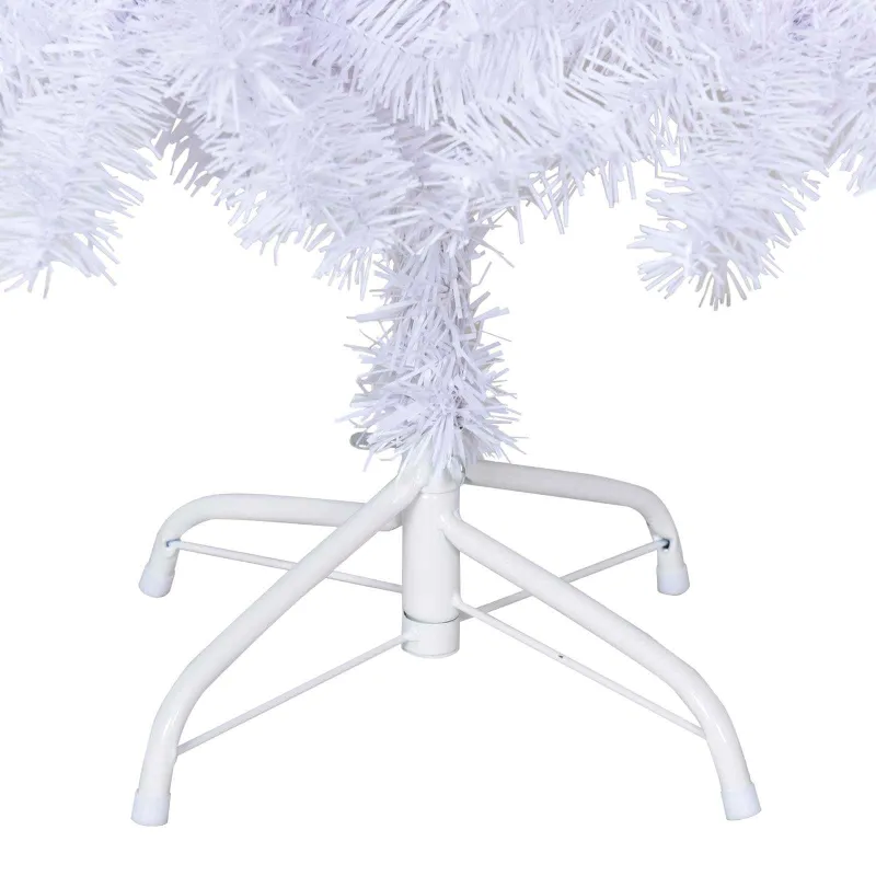 Dirbtinė Kalėdų eglutė su 150 LED Balta 120 cm PVC ir Plienas