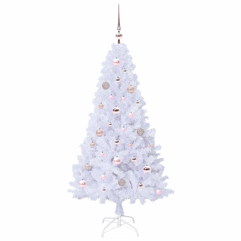 Dirbtinė Kalėdų eglutė su 150 LED Balta 150 cm PVC ir Plienas