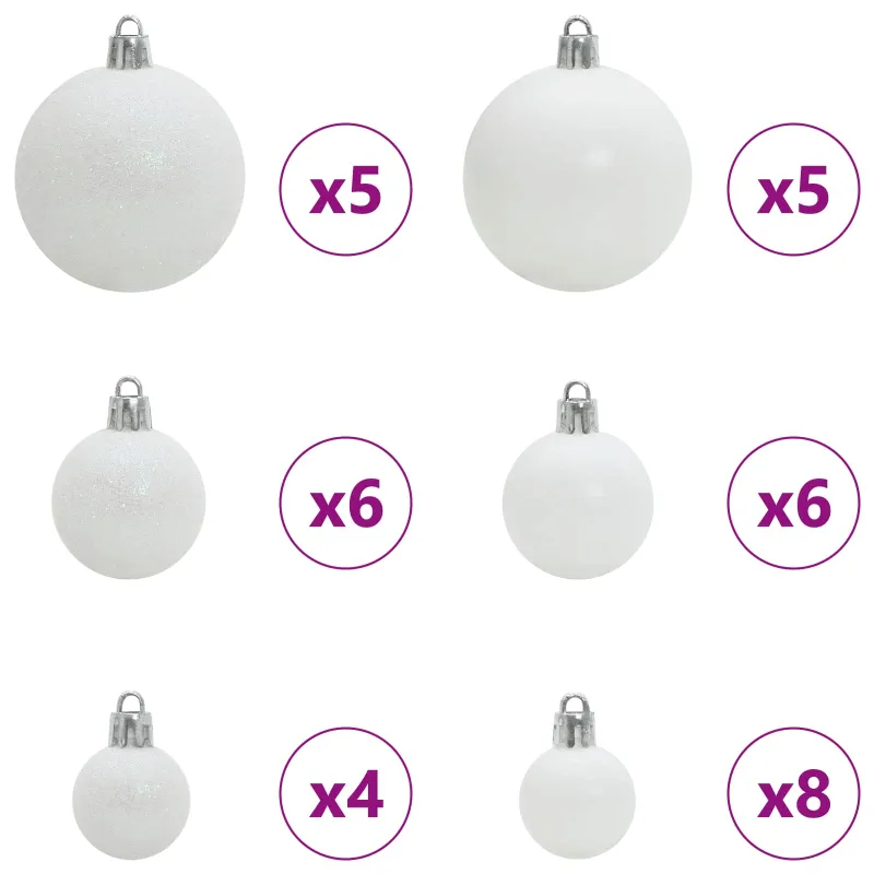 Dirbtinė Kalėdų eglutė su 150 LED Balta 150 cm PVC ir Plienas