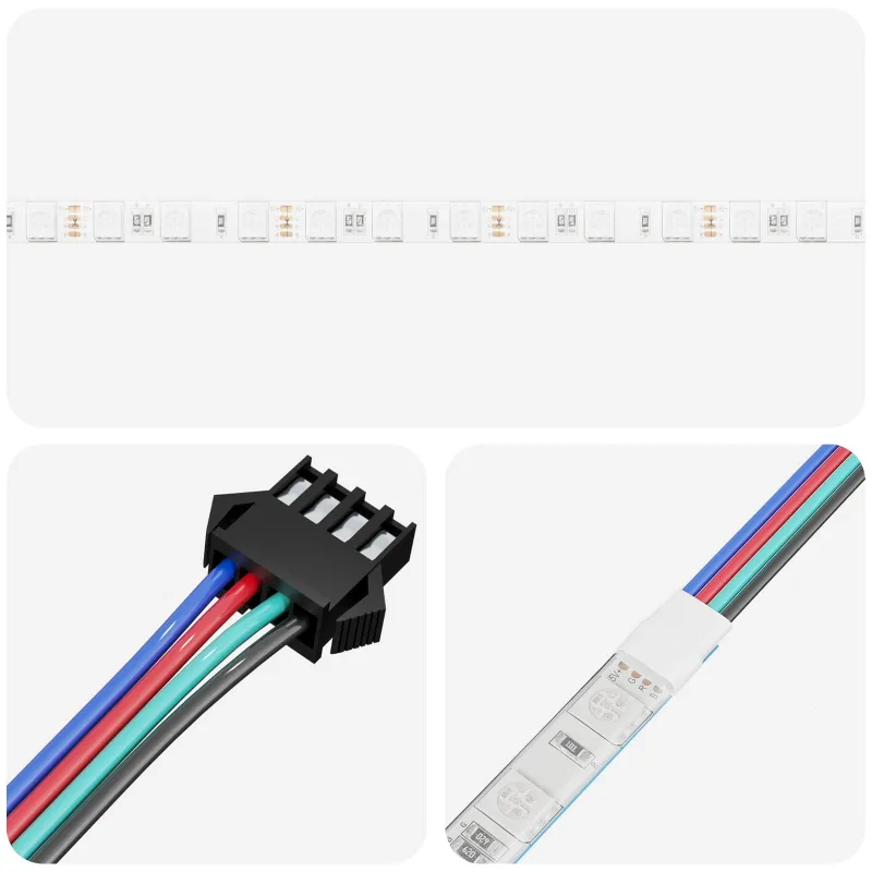 LED juosta 2 pcs Juoda ir permatoma 350 mm Varis ir plastikas