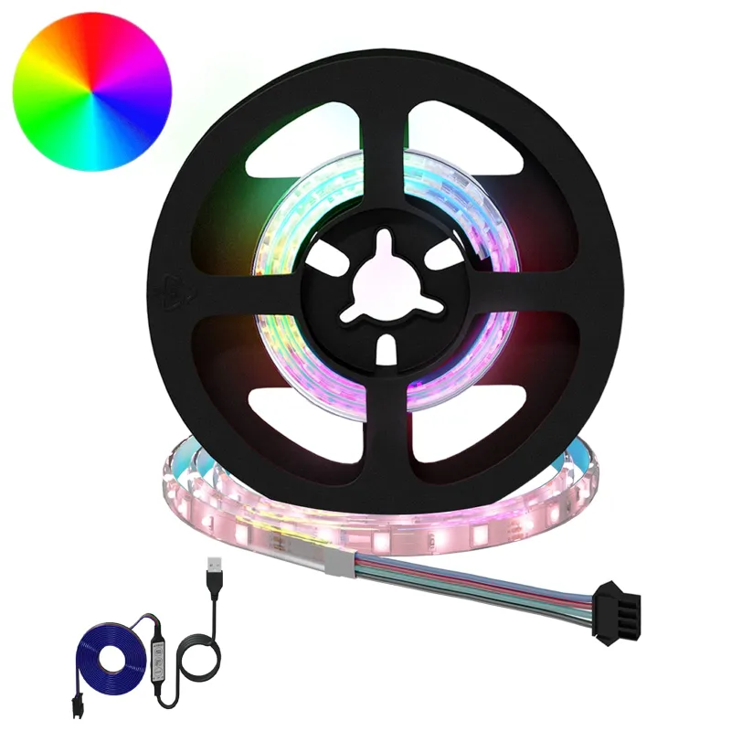 LED juosta 2 pcs Juoda ir permatoma 450 mm Varis ir plastikas