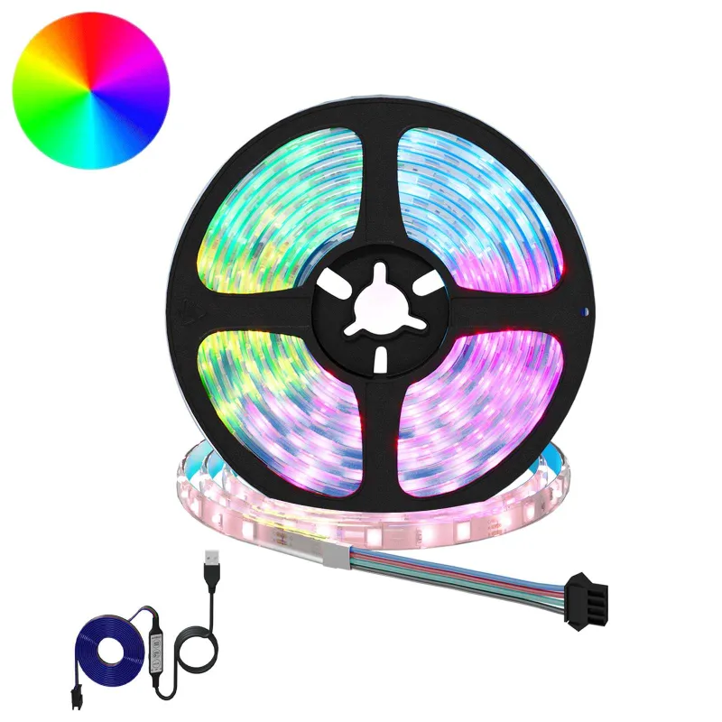 LED juosta 2 pcs Juoda ir permatoma 4000 mm Varis ir plastikas