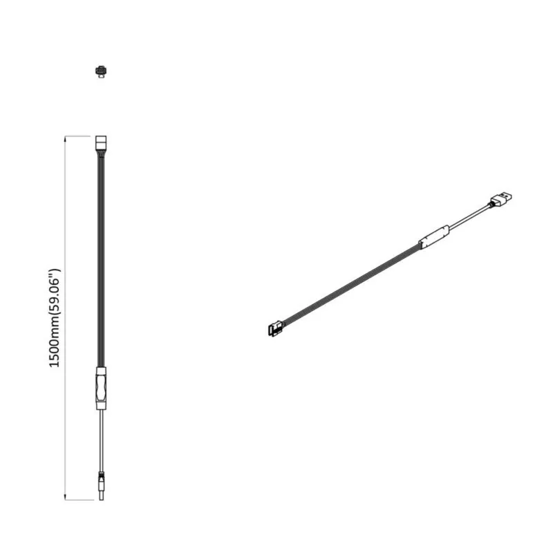 LED juosta 2 pcs Juoda ir Balta 1745 mm Varis ir plastikas