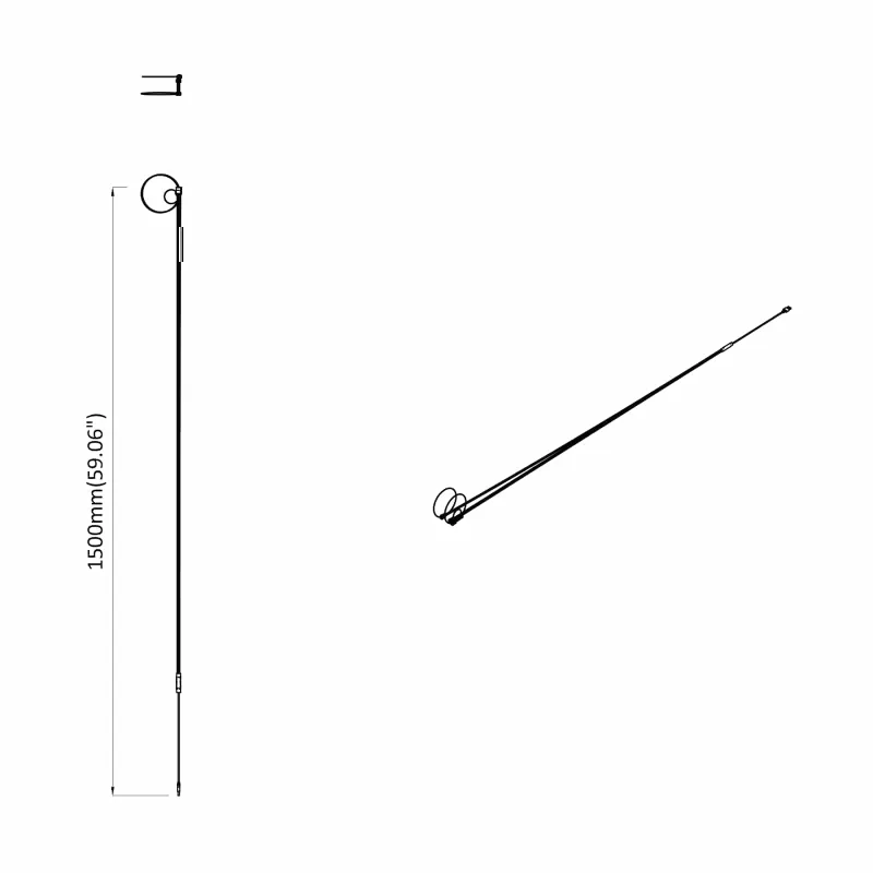 LED juosta 2 pcs Juoda ir daugiaspalvė 1745 mm
